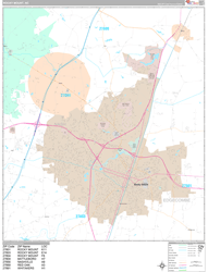 Rocky Mount Wall Map Premium Style 2025